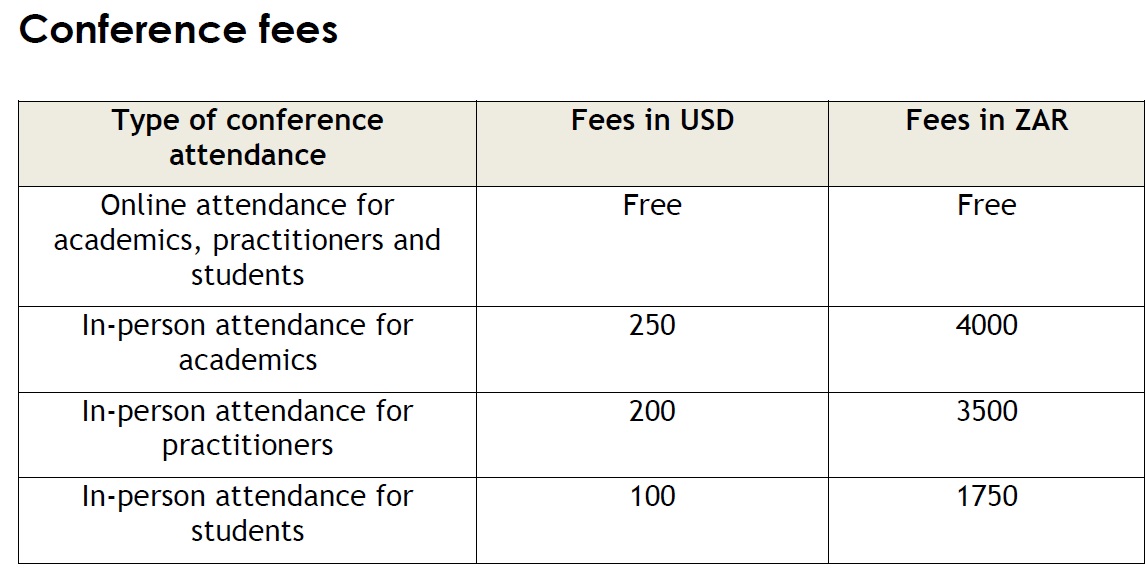 2023 conference fees